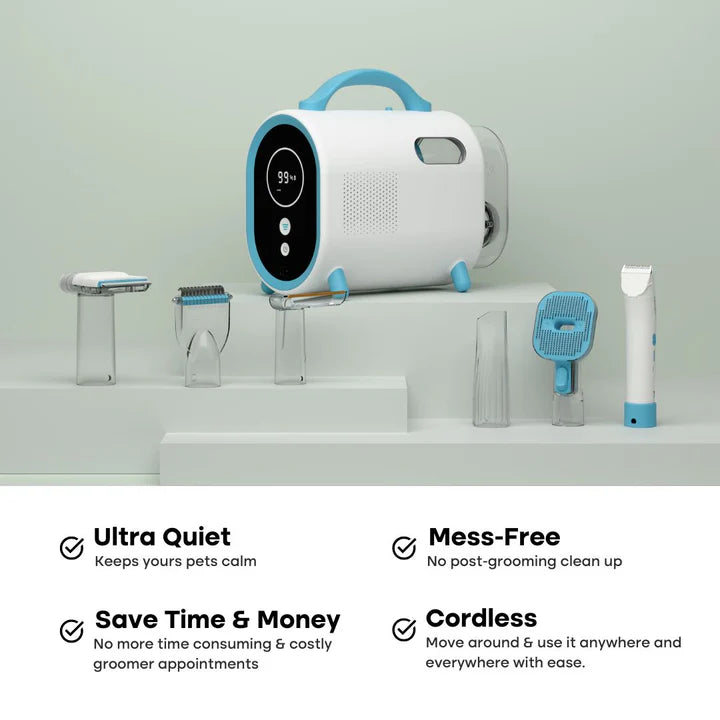 Cleanfure Pet Grooming Kit - Cordless